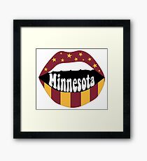 Minnesota Lips Framed Print