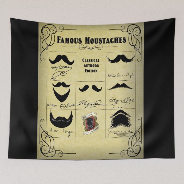 Item preview, Classical Author Moustaches Colour designed and sold by TurpentinePod.