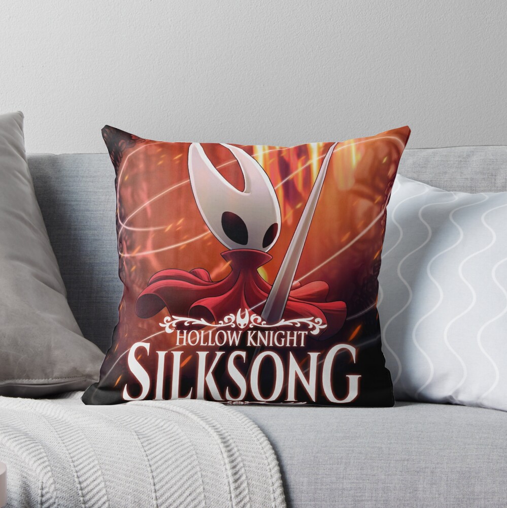 Get The Latest Hollow Knight Silksong Throw Pillow by Thuggershirts TP-I6MDW3AJ