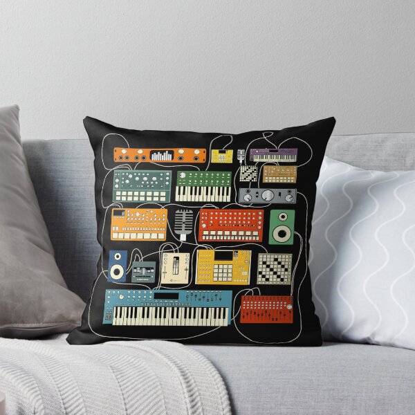 Item preview, Electronic Musician with Synthesizer and Drum Machine fan designed and sold by mewzeek-T.