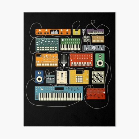 Item preview, Electronic Musician with Synthesizer and Drum Machine fan designed and sold by mewzeek-T.