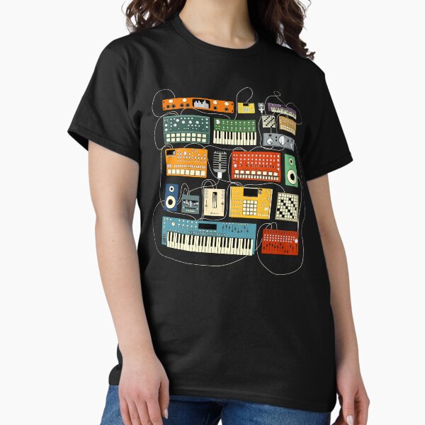 Item preview, Electronic Musician with Synthesizer and Drum Machine fan designed and sold by mewzeek-T.