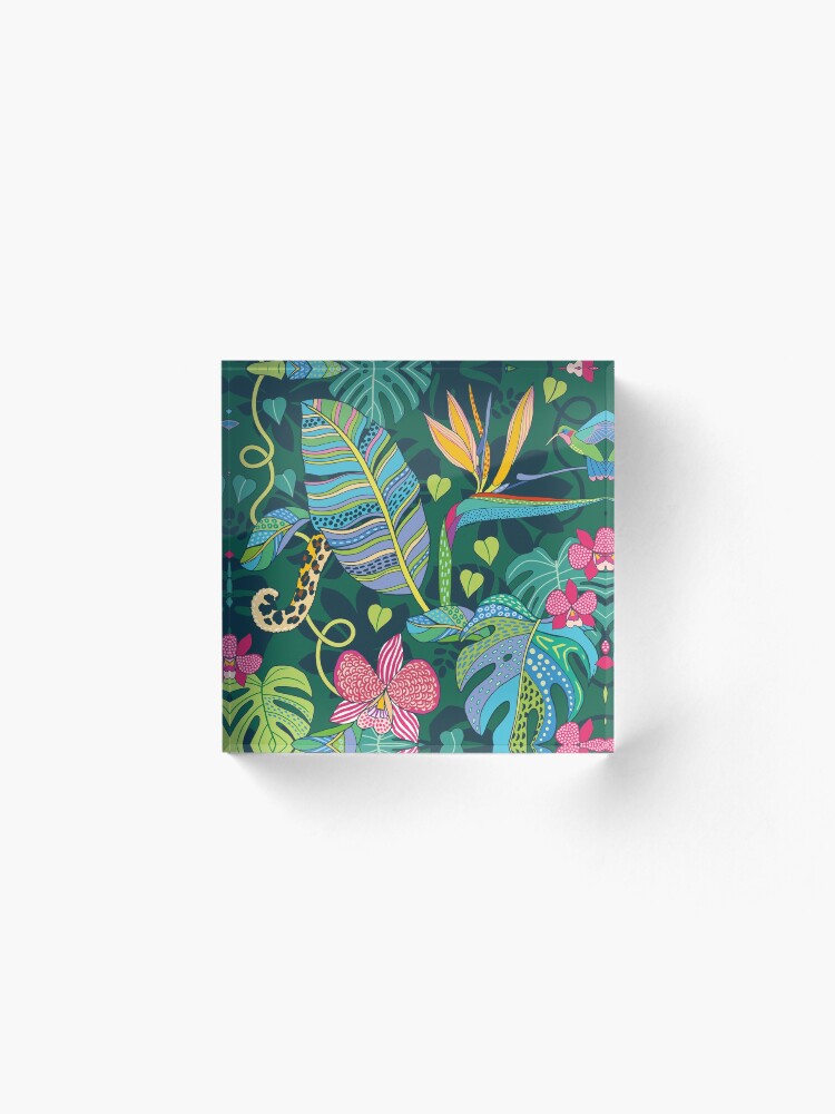 Alternate view of Bohemian Tropics Acrylic Block