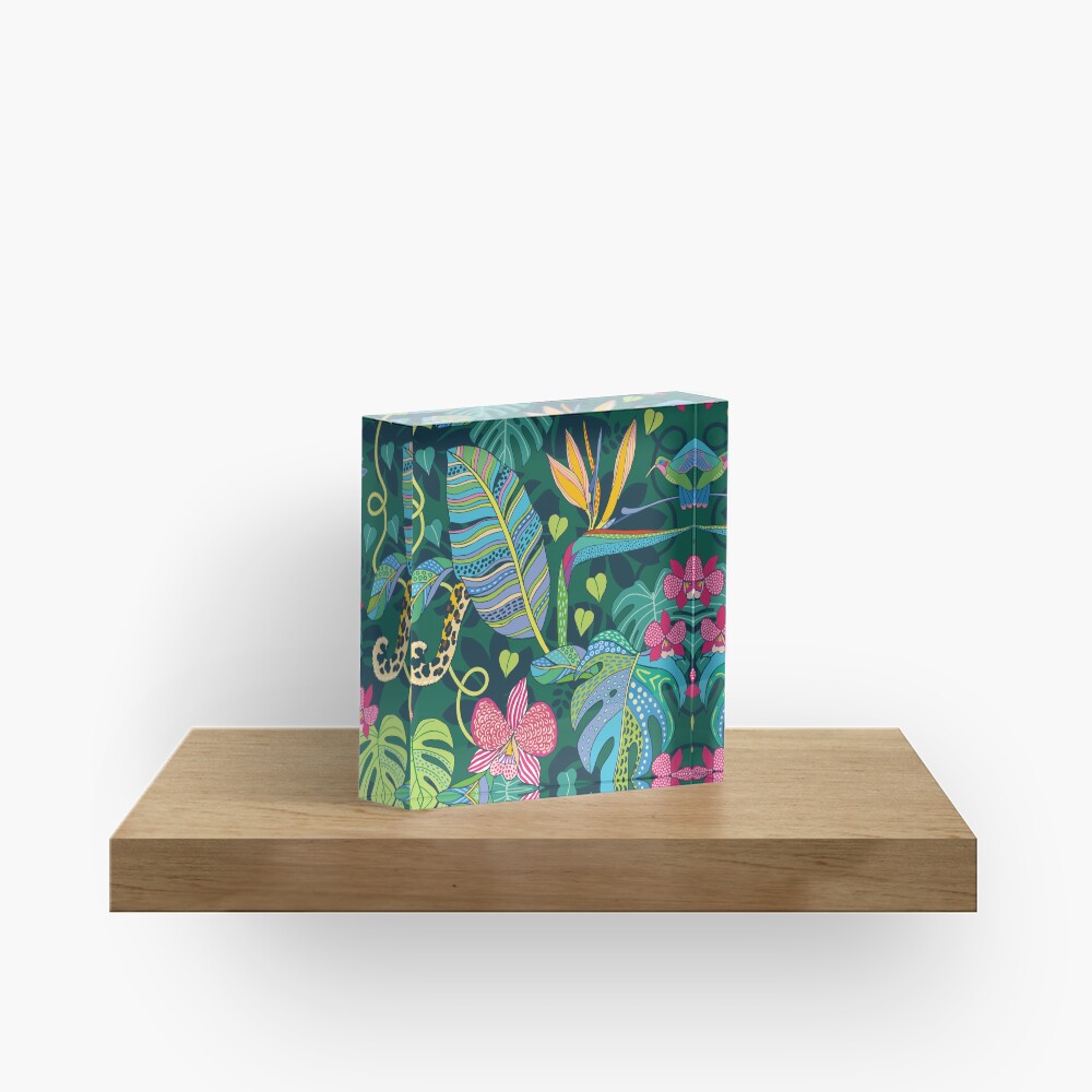 Bohemian Tropics Acrylic Block