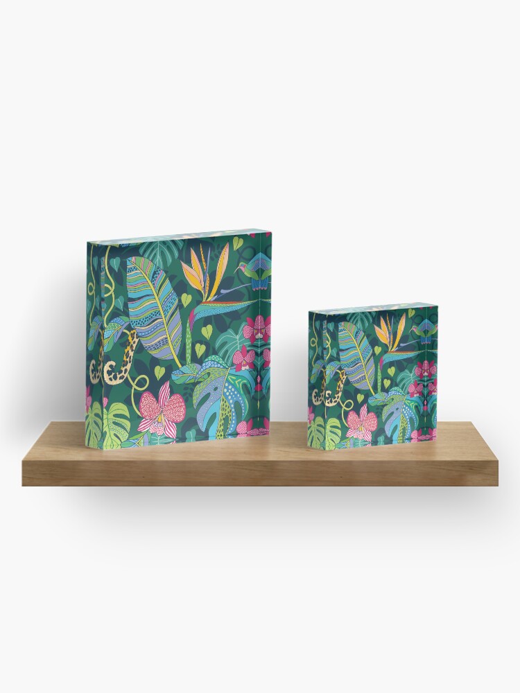 Alternate view of Bohemian Tropics Acrylic Block