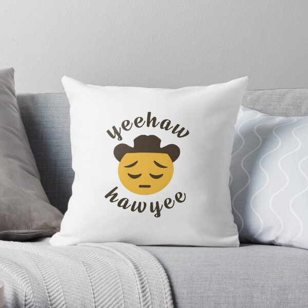 Cowboy store emoji pillow