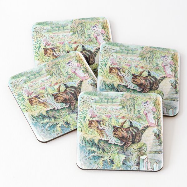 Item preview, Beatrix Potter - Kittens Playing on a Wall designed and sold by forgottenbeauty.