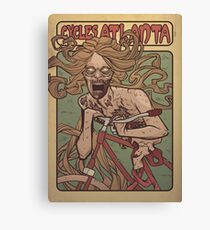 Bicycle Zombie Canvas Print