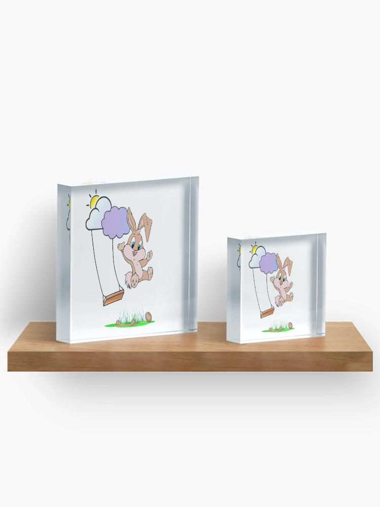 Thumbnail 3 of 5, Acrylic Block, Happy Rabbit designed and sold by Raeolus.