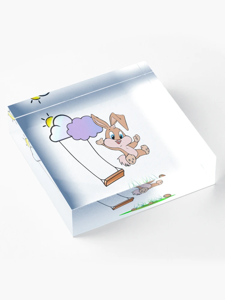 Thumbnail 4 of 5, Acrylic Block, Happy Rabbit designed and sold by Raeolus.