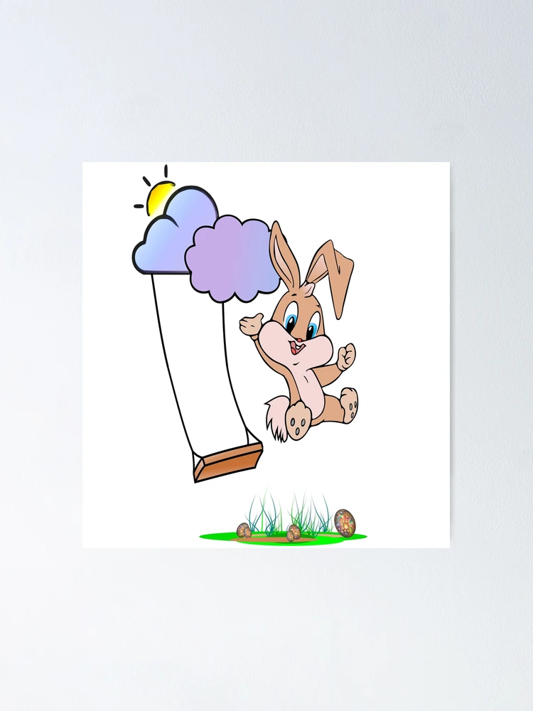Thumbnail 1 of 3, Poster, Happy Rabbit designed and sold by Raeolus.