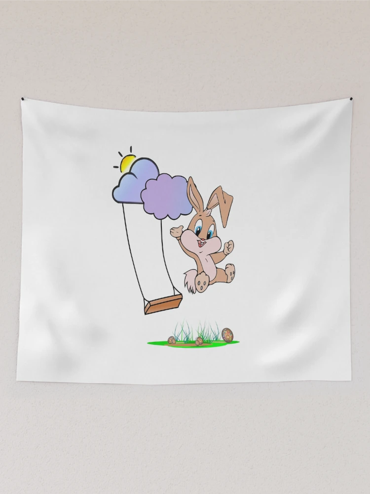 Thumbnail 2 of 3, Tapestry, Happy Rabbit designed and sold by Raeolus.