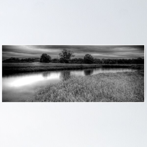 Item preview, Countryside Pond B&W designed and sold by photorealm.