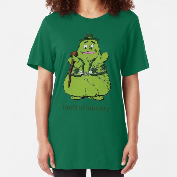 Uncle O'Grimacey Irish McDonaldland Grimace (Distressed) Slim Fit T-Shirt