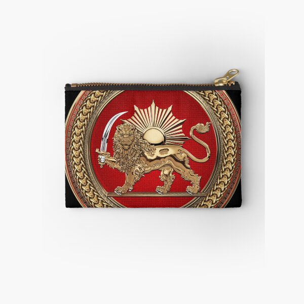 Item preview, Gold Persian Lion and Sun over Black Velvet designed and sold by Serge Averbukh Art Studio.