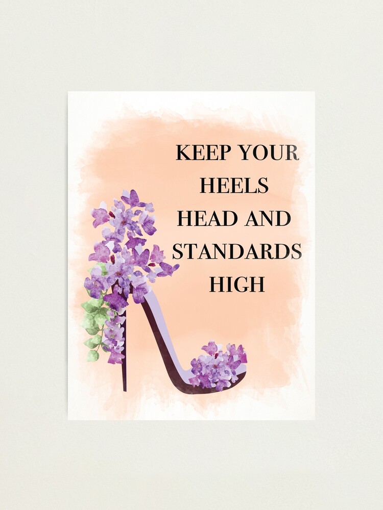 Coco Chanel Quote with Floral High Heels  Photographic Print for Sale by  MegaCanvas