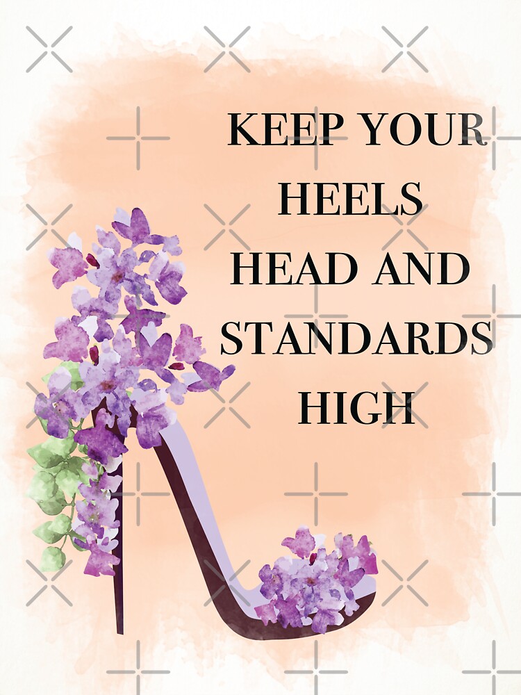 Coco Chanel Quote with Floral High Heels  Sticker for Sale by MegaCanvas