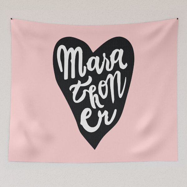 Item preview, Marathoner Heart Handlettering designed and sold by SunnyLemonader.