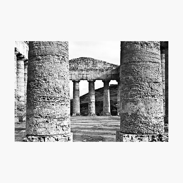 segesta's greek temple in Sicily Photographic Print