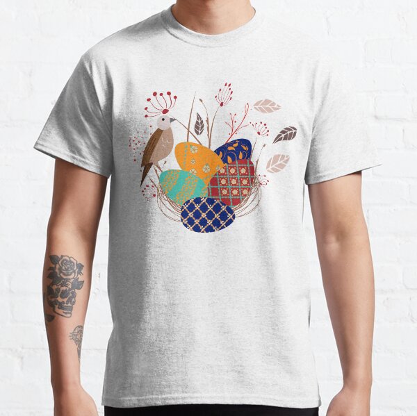 Nest of Pysanky Easter Eggs Nightingales and Swallows Classic T-Shirt