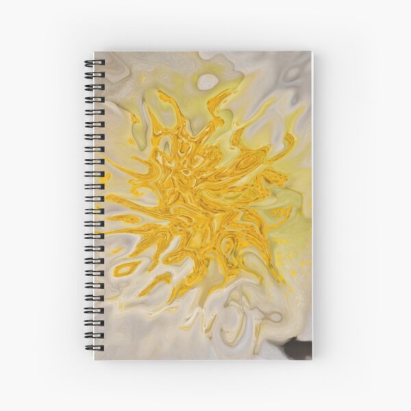 yellow on white background Spiral Notebook