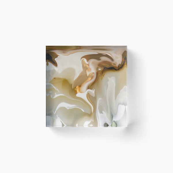white floating shapes Acrylic Block