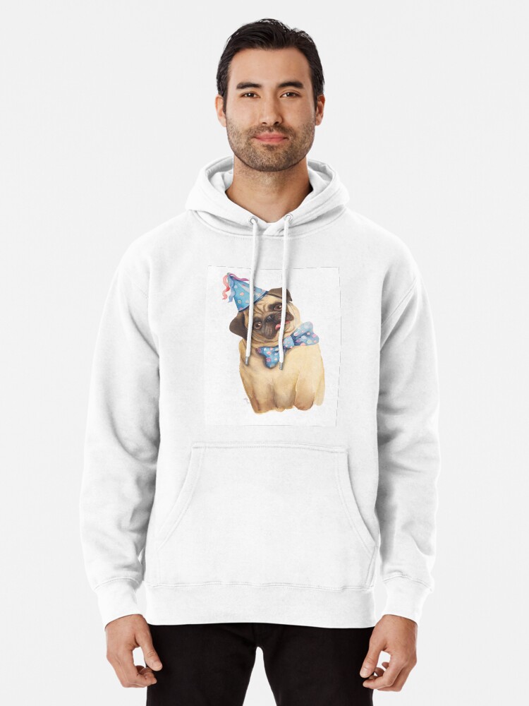 Thumbnail 1 of 5, Pullover Hoodie, Derp Pug designed and sold by Artsez.