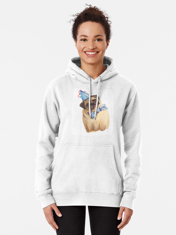 Thumbnail 2 of 5, Pullover Hoodie, Derp Pug designed and sold by Artsez.