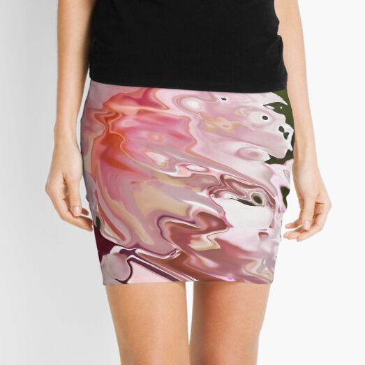 pink acquerello Mini Skirt