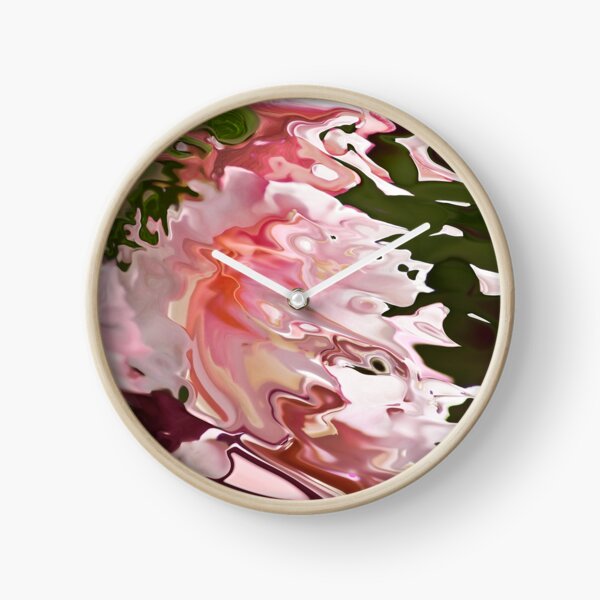 pink acquerello Clock
