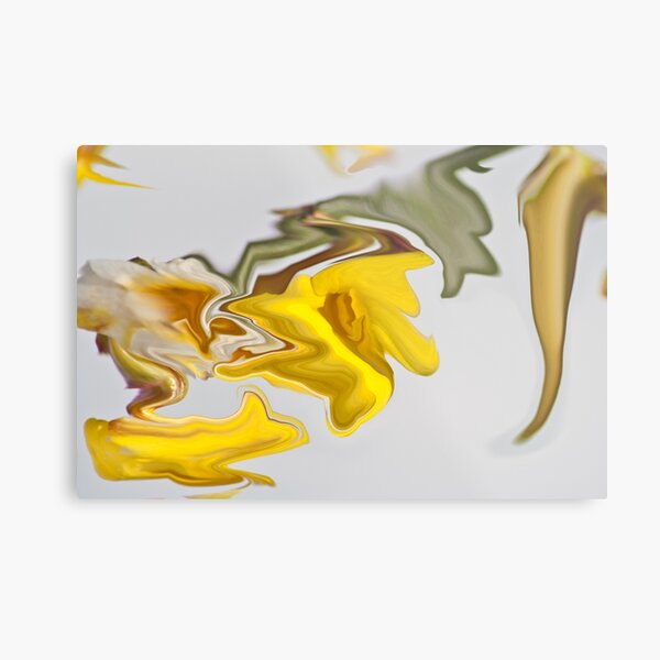 abstract yellow contrasts Metal Print