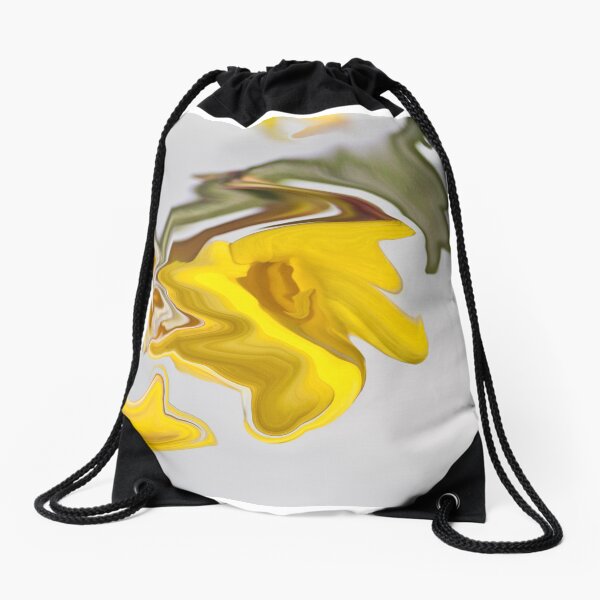 abstract yellow contrasts Drawstring Bag