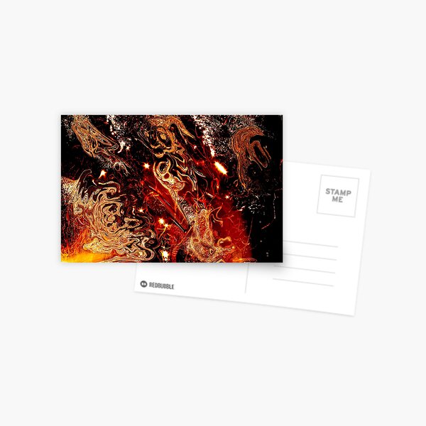 abstract fire lights Postcard