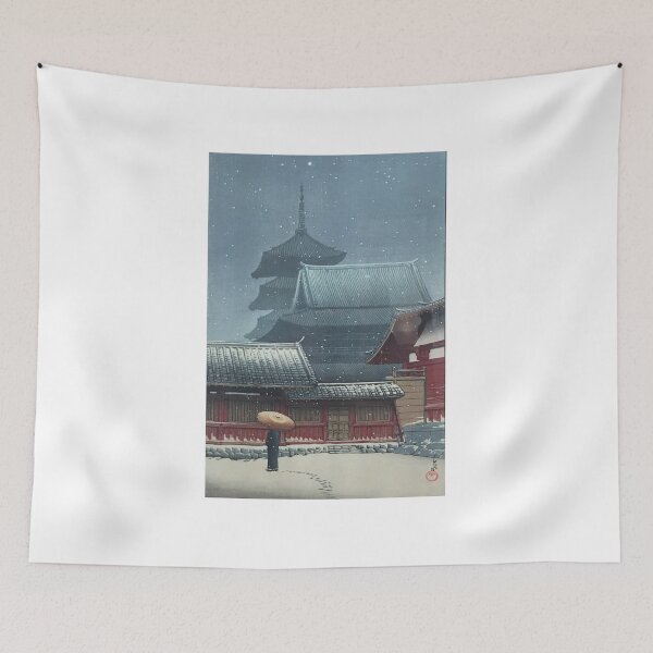 Item preview, Tennô-ji Temple in Osaka Hasui Kawase Shin Hanga designed and sold by RBEnt.