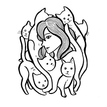 Artwork thumbnail, Crazy Cat Lady by PoppyMosa