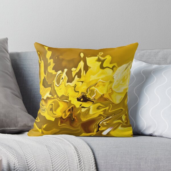 total yellow Throw Pillow
