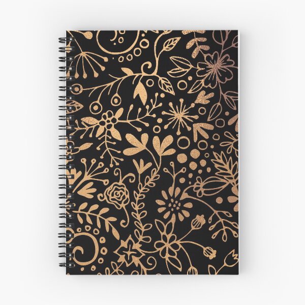 Item preview, Floral Doodle - Gold on Black designed and sold by Olooriel.