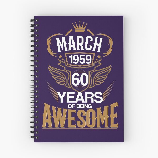 Item preview, Born in March 1959 60th Years of Being Awesome Design designed and sold by eaglestyle.