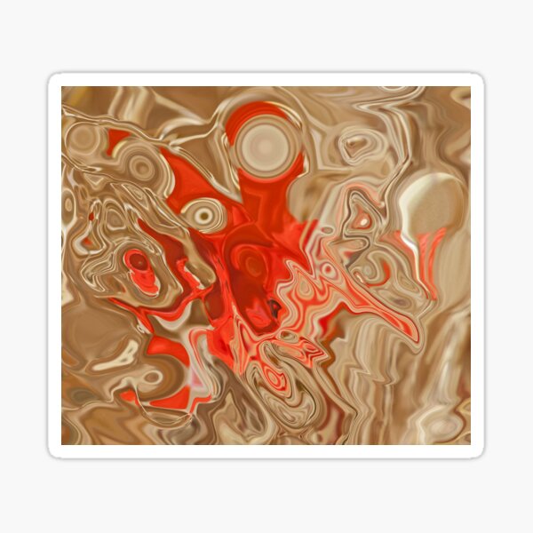yellowish brown abstractions Sticker
