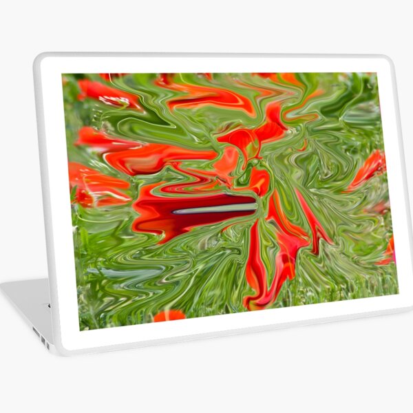 green and red color Laptop Skin