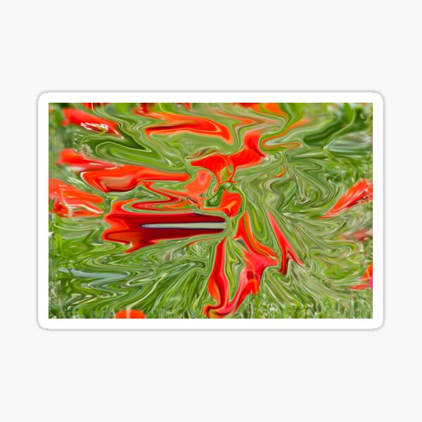 green and red color Sticker