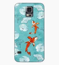 Waterlily koi in turquoise Case/Skin for Samsung Galaxy