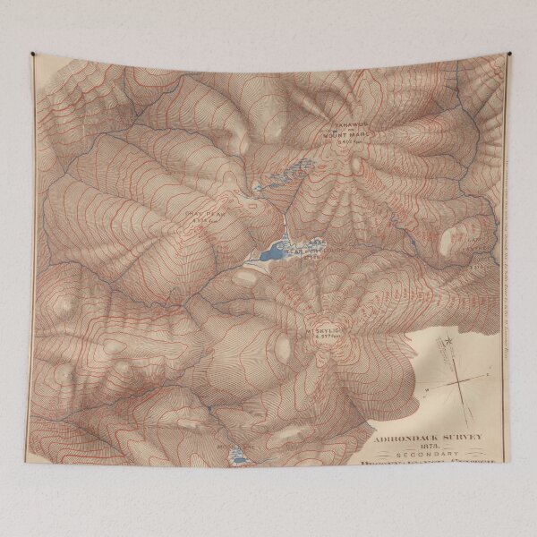 Item preview, Vintage Adirondack Mountains Topography Map (1873) designed and sold by BravuraMedia.