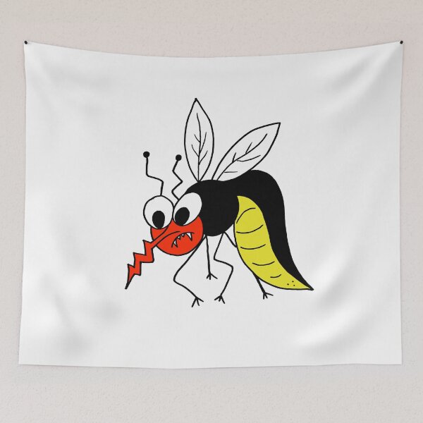 Item preview, Drawn in cartoon style Funny angry mosquito designed and sold by Studio-Lotte.