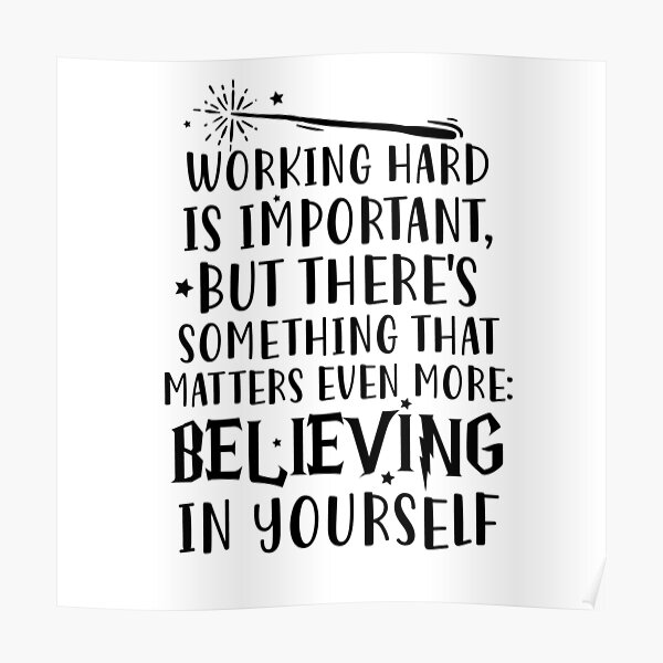 Working hard is important Poster