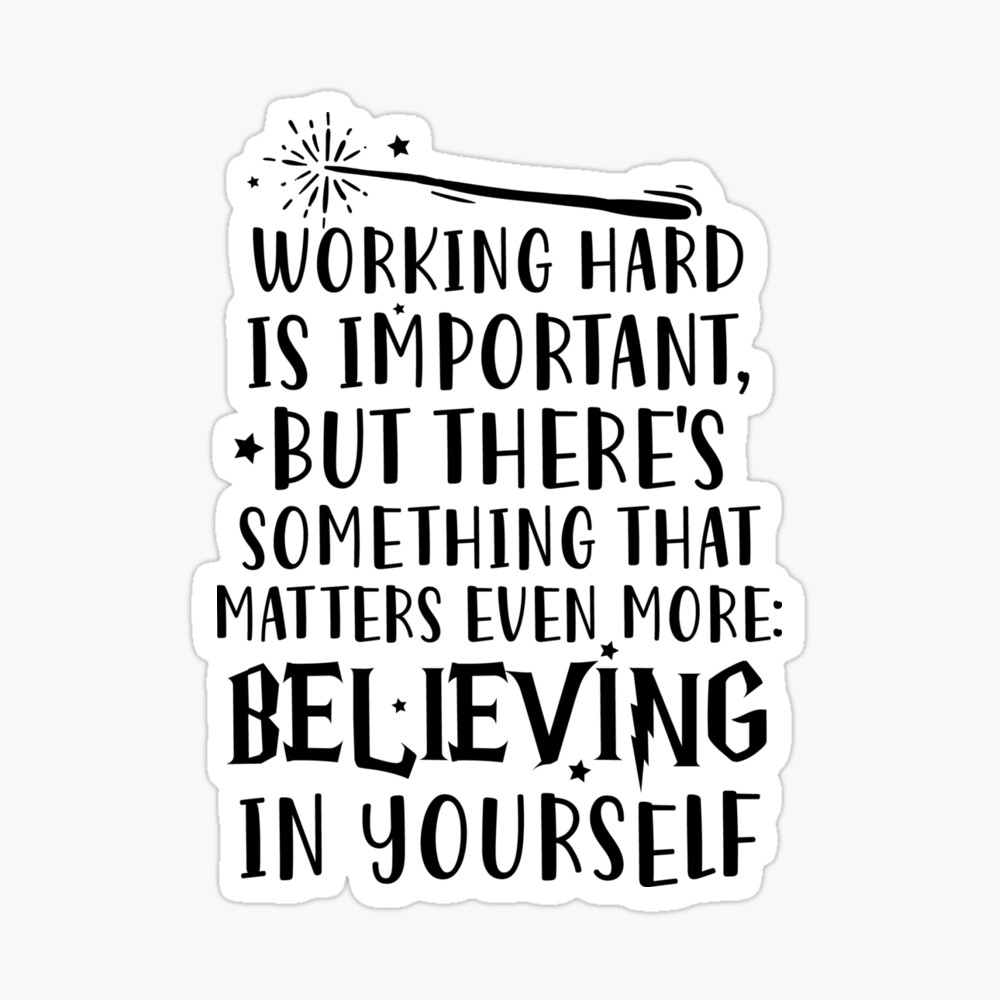 Working hard is important Sticker