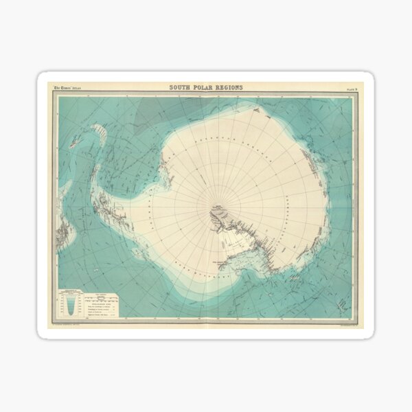 Item preview, Vintage Map of Antarctica (1922) designed and sold by BravuraMedia.