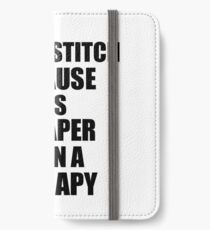 Cross-Stitch Cheaper Than a Therapy Funny Hobby Gift Idea iPhone Wallet/Case/Skin