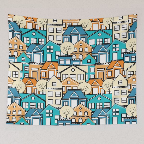 Item preview, City Houses Pattern designed and sold by SuperSeries.