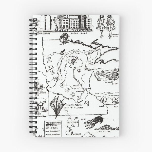 Item preview, Vintage Map of Minnesota (1912) designed and sold by BravuraMedia.